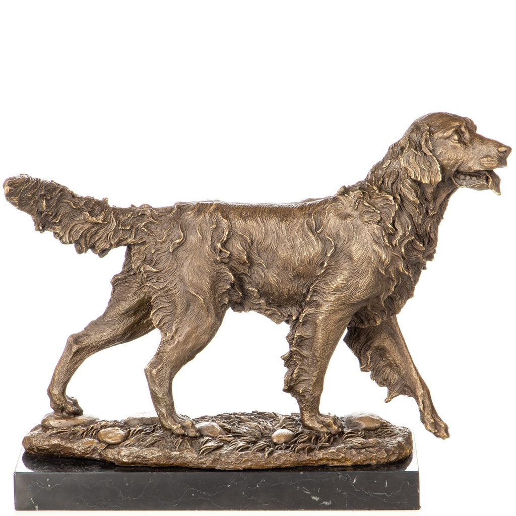 [LA-1822409] Bronzeskulptur Bronzefigur Jagdhund