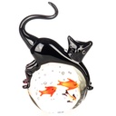 Murano-Stil Glas Katze mit Goldfischen