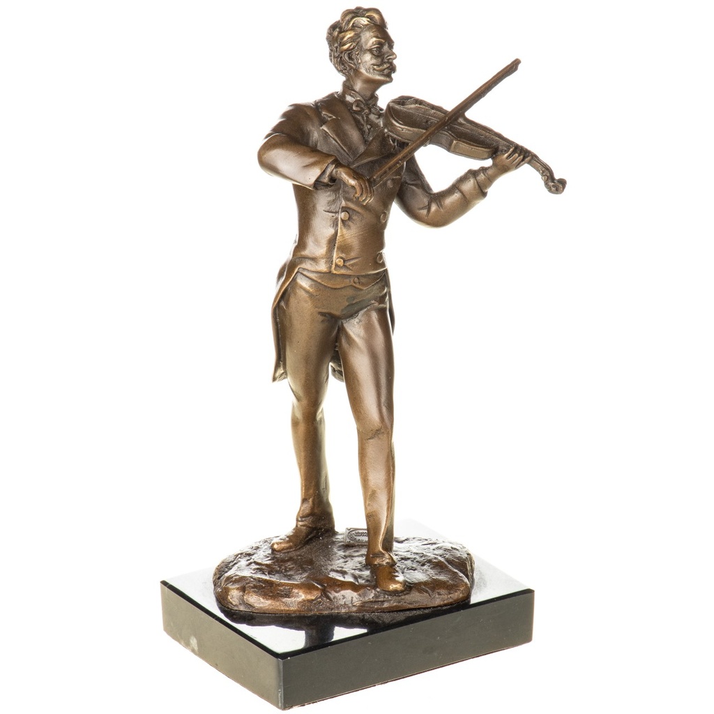 [LA-1822417] Bronzeskulptur Bronzefigur Komponist Johann Strauss mit Geige
