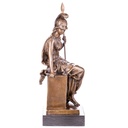 Bronzeskulptur Bronzefigur Griechische Kriegsgöttin Athena mit Speer