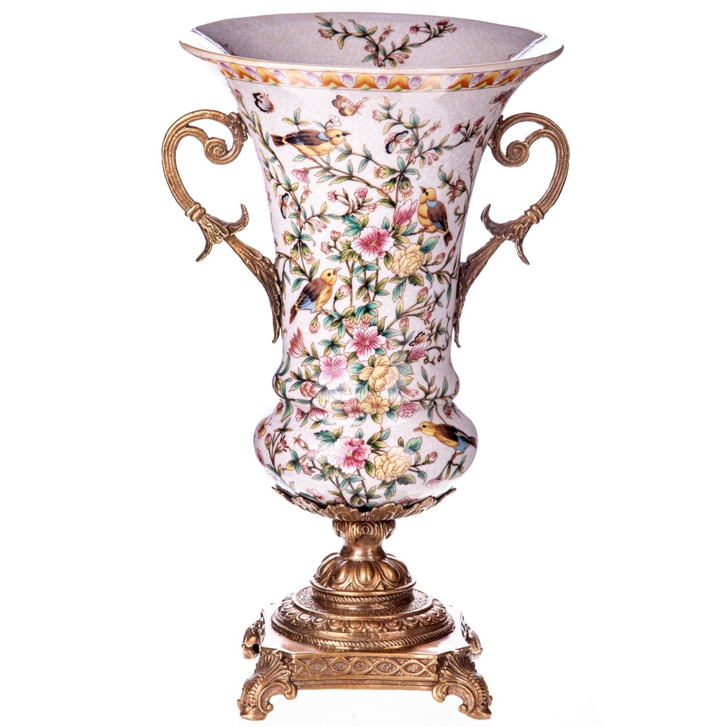 [LA-1822473] Porzellan mit Bronze Vase