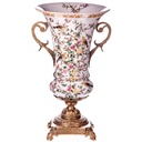 Porzellan mit Bronze Vase