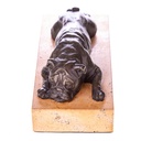 Bronzeskulptur Bronzefigur Bulldogge