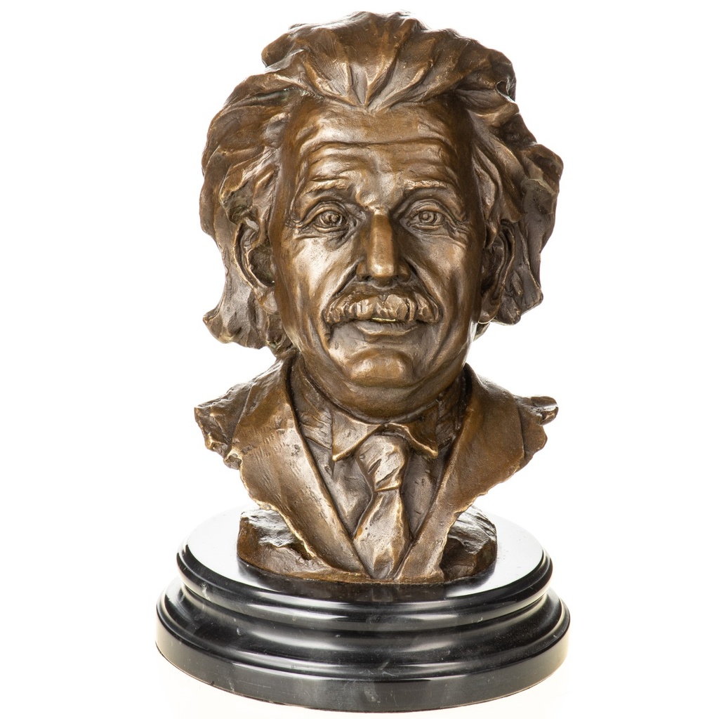 [LA-1822486] Bronzeskulptur Bronzefigur Büste Albert Einstein
