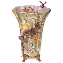 Porzellan mit Bronze Vase mit Libelle
