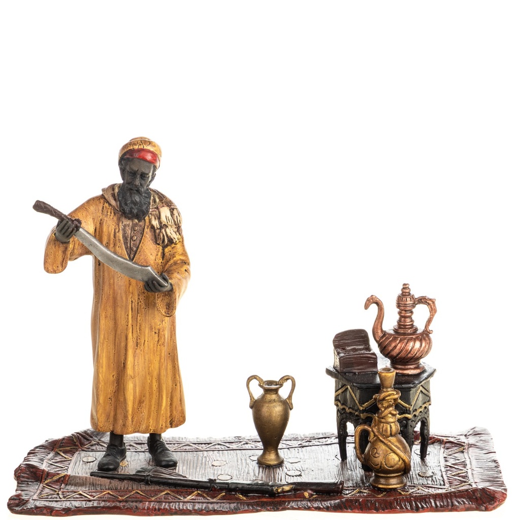 [LA-1822541] Farbige Bronzefigur Wiener Art Arabischer Händler