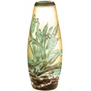 Handgefertigte Kameoglas Vase signiert Gallé und Tip