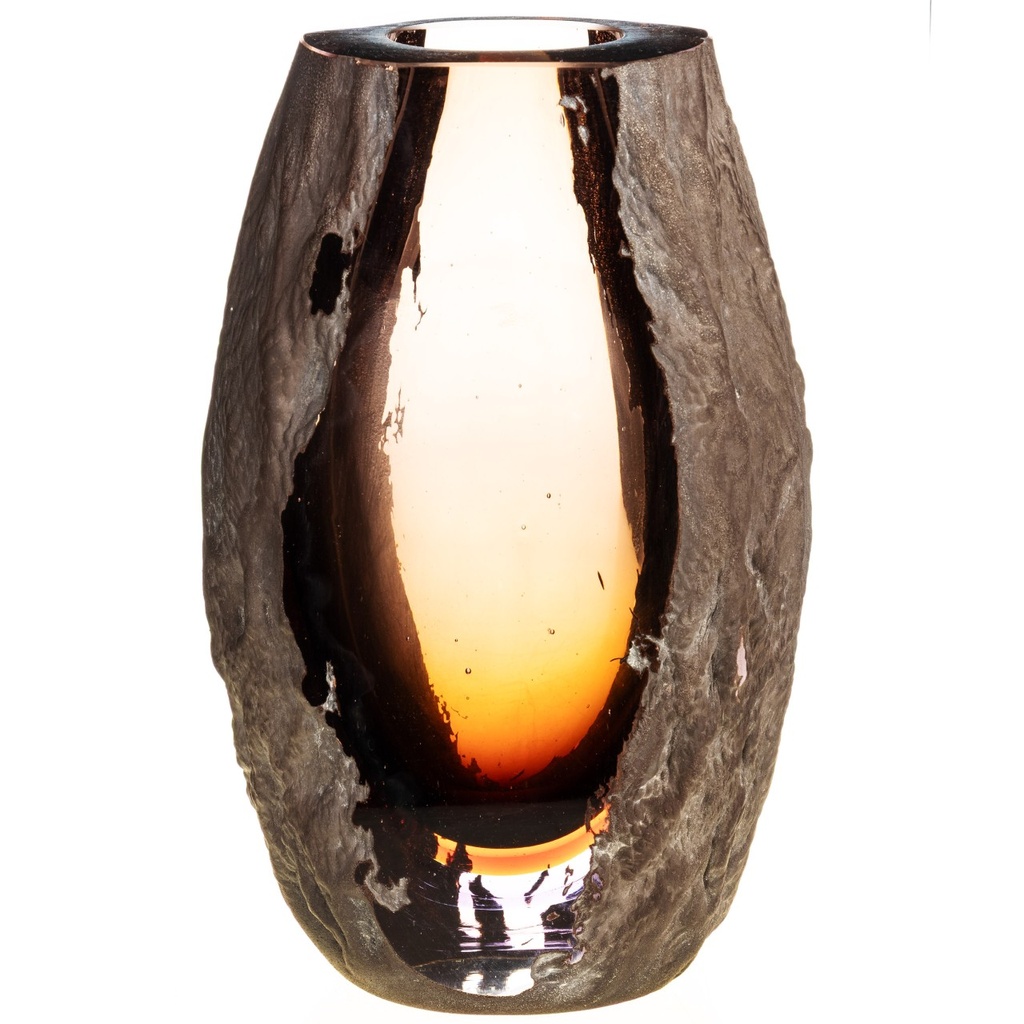 [LA-1822582] Dickwandig mundgeblasene und handgeschliffene Vase Kristallin Bohême