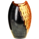 Dickwandig mundgeblasene und handgeschliffene Vase Kristallin Bohême