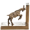 Bronzeskulptur Bronzefigur Buchstütze Ziege