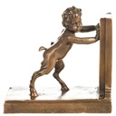 Bronzeskulptur Bronzefigur Buchstütze Satyr