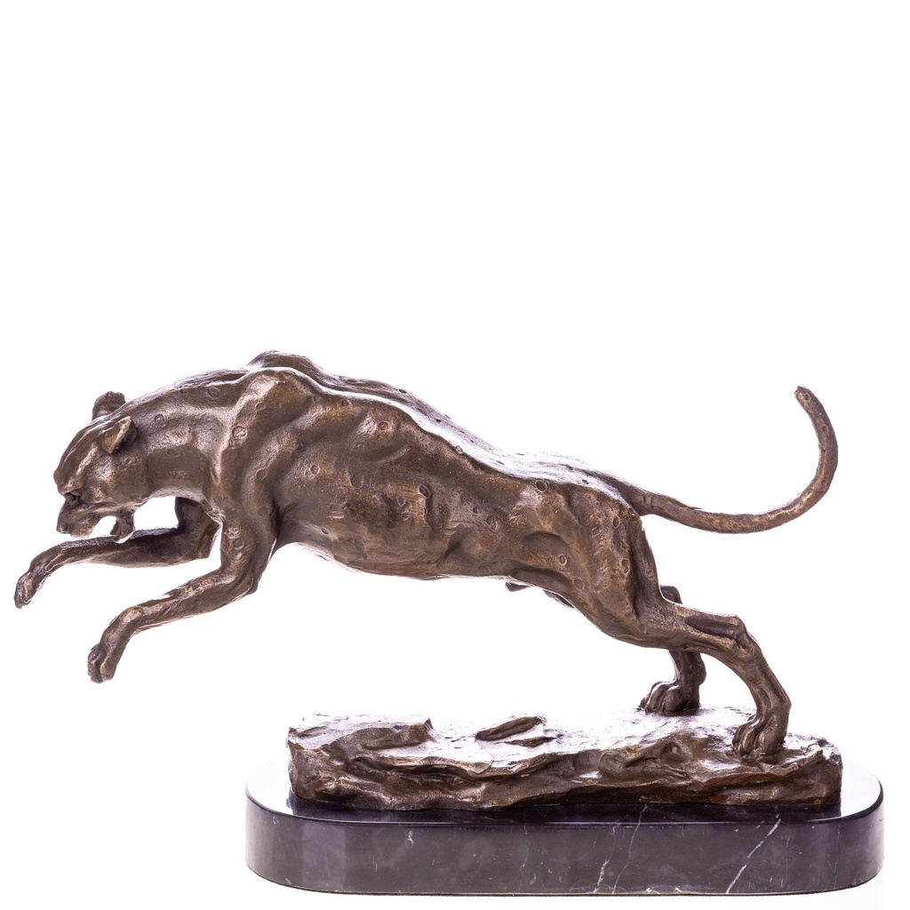 [LA-1822667] Bronzeskulptur Bronzefigur Panther