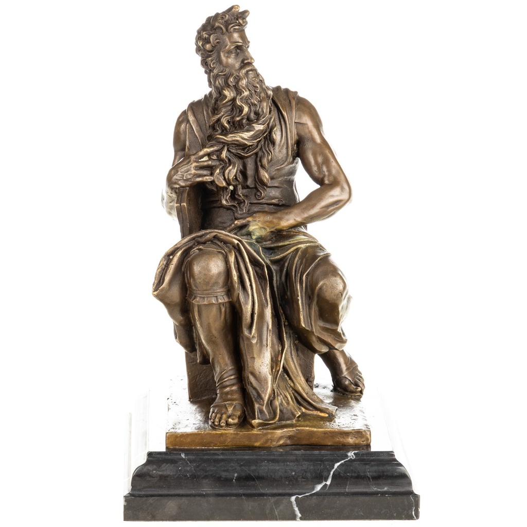 [LA-1822677] Bronzeskulptur Bronzefigur Moses