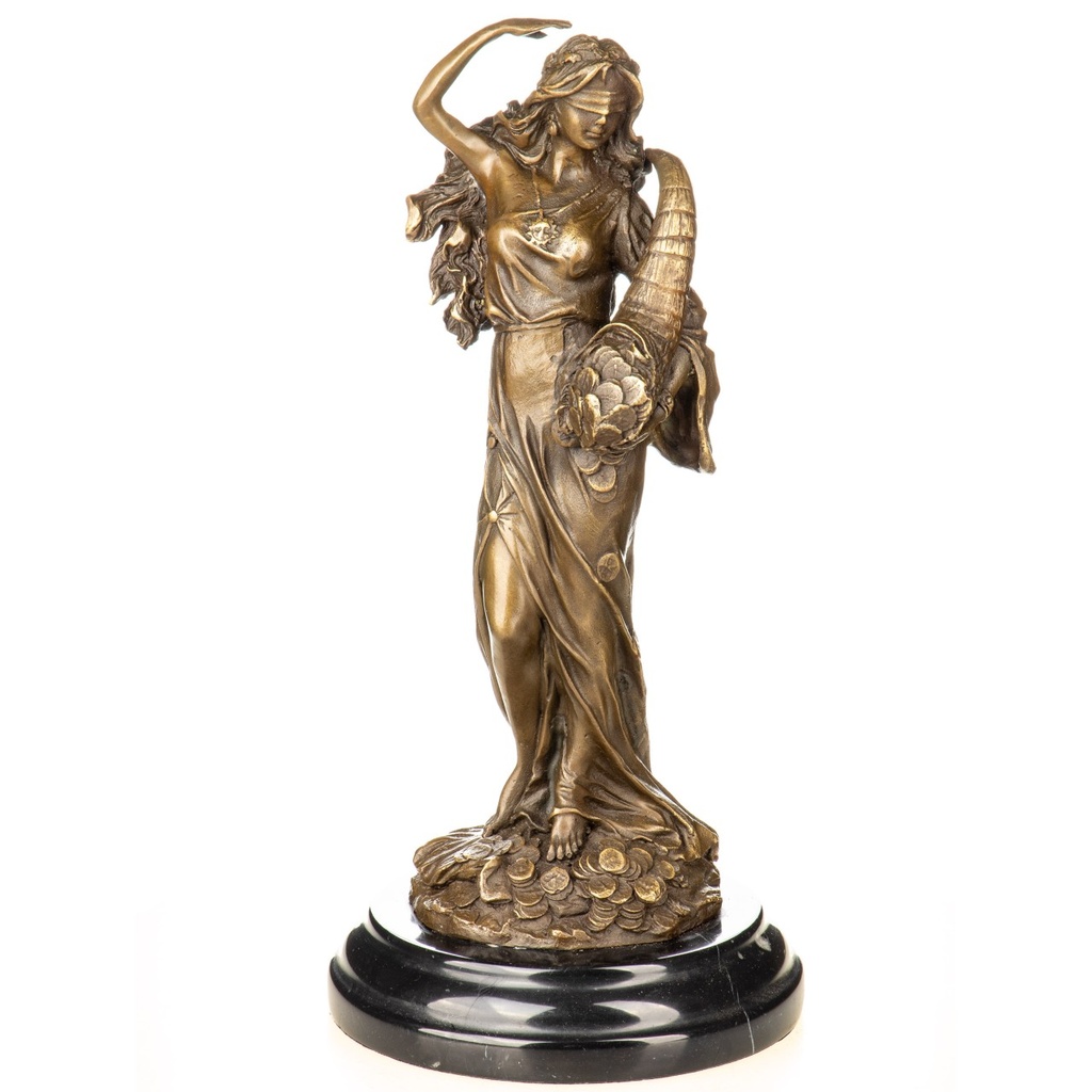 [LA-1822687] Mythologische Bronzefigur Fortuna