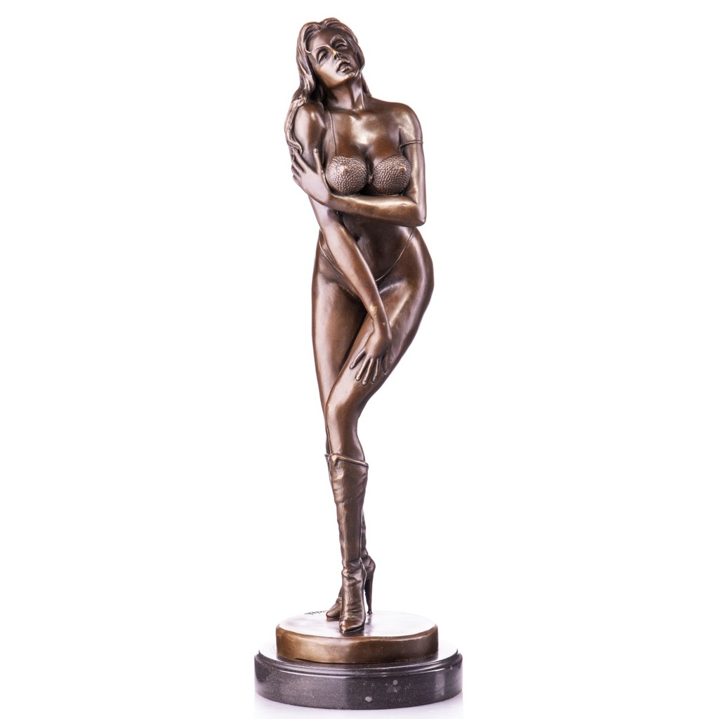 [LA-1822710] Erotische Bronzefigur Weiblicher Akt