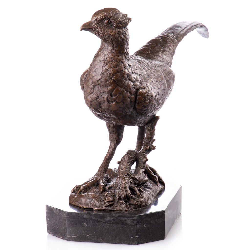 [LA-1822712] Bronzeskulptur Bronzefigur Fasan