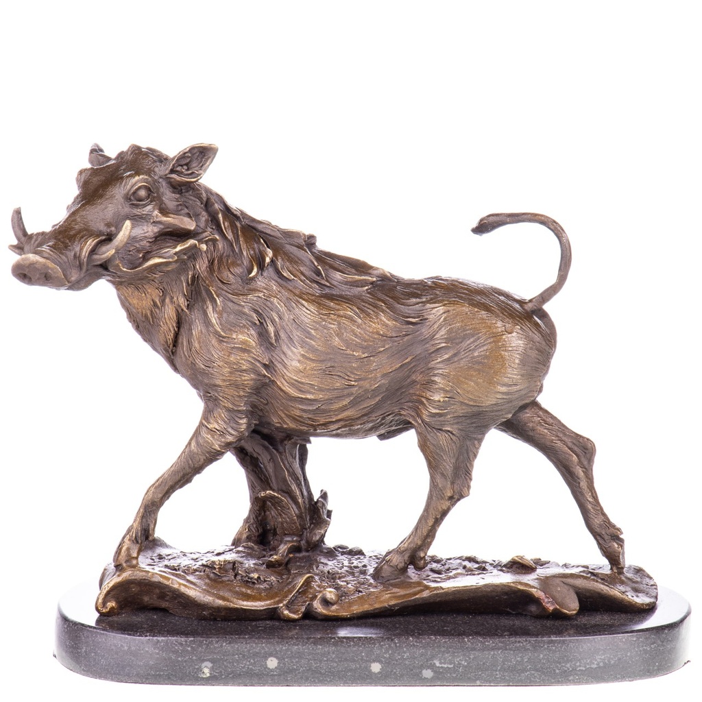 [LA-1822718] Bronzeskulptur Bronzefigur Warzenschwein