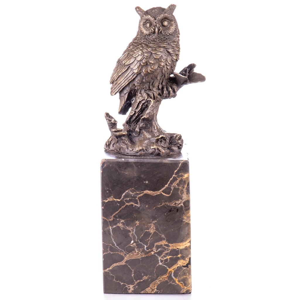 [LA-1822727] Bronzeskulptur Bronzefigur Eule