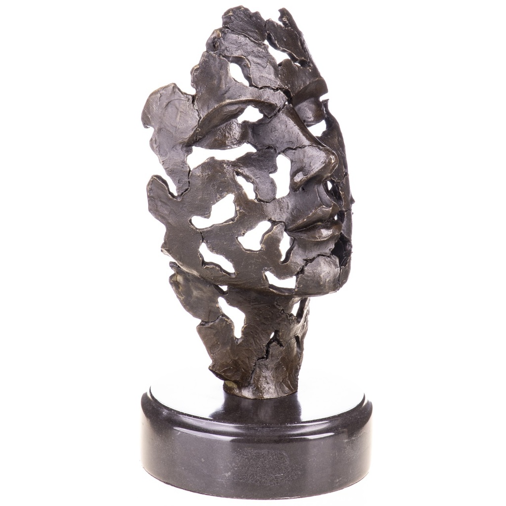 [LA-1822728] Moderne Bronzefigur Gesicht