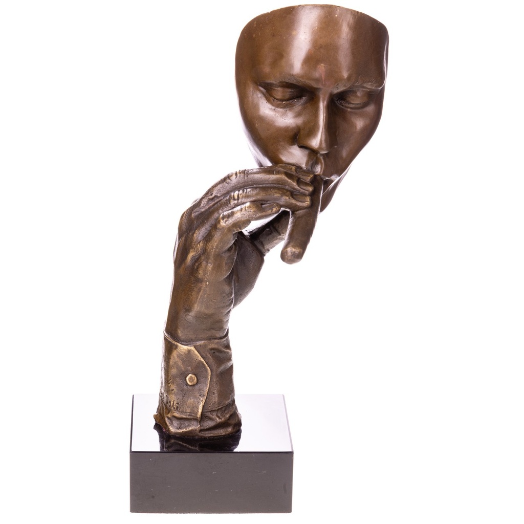 [LA-1822731] Moderne Bronzefigur Mann mit Cigarre