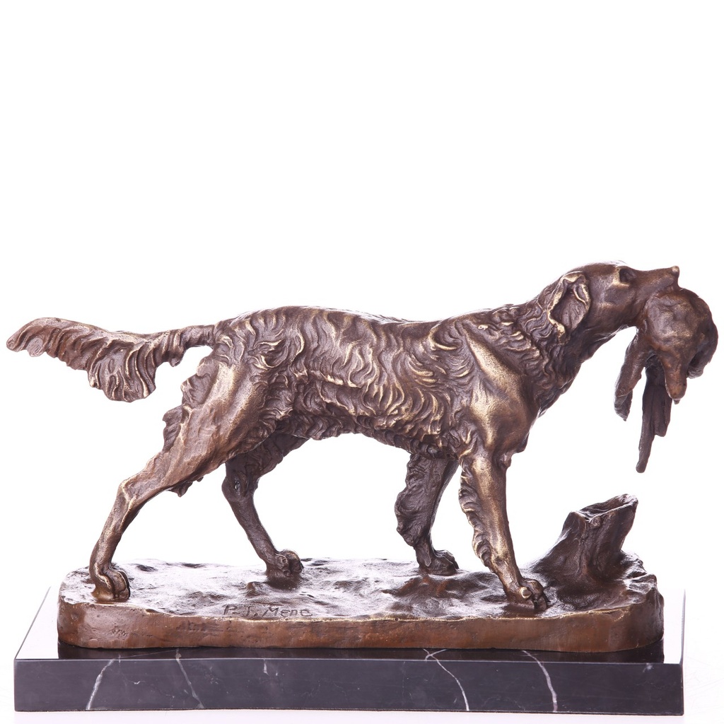 [LA-1822732] Bronzeskulptur Bronzefigur Jagdhund