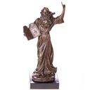 Bronzeskulptur Bronzefigur Moses mit den Zehn Geboten