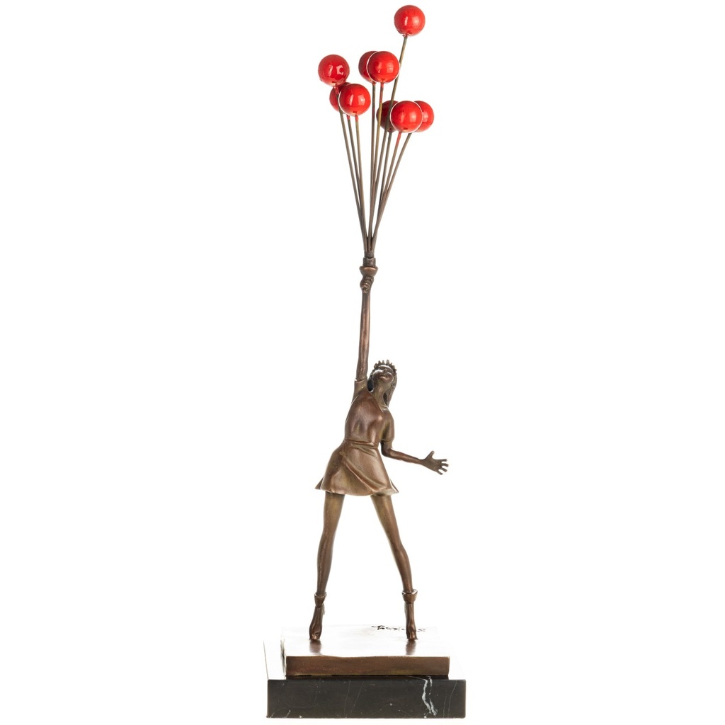 [LA-1822738] Bronzeskulptur Bronzefigur Flying Balloon Girl nach Banksy