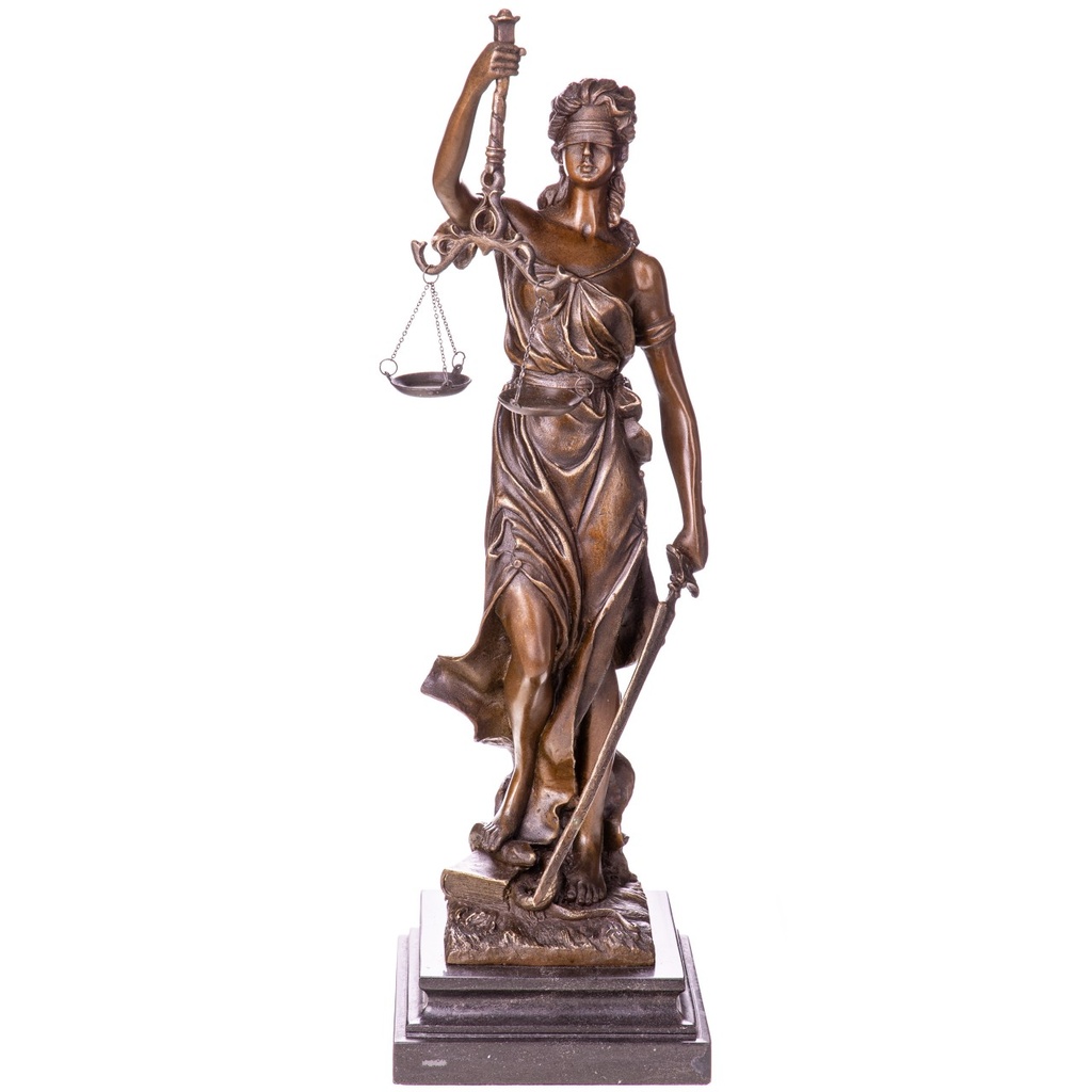 [LA-1822749] Bronzeskulptur Bronzefigur Justitia
