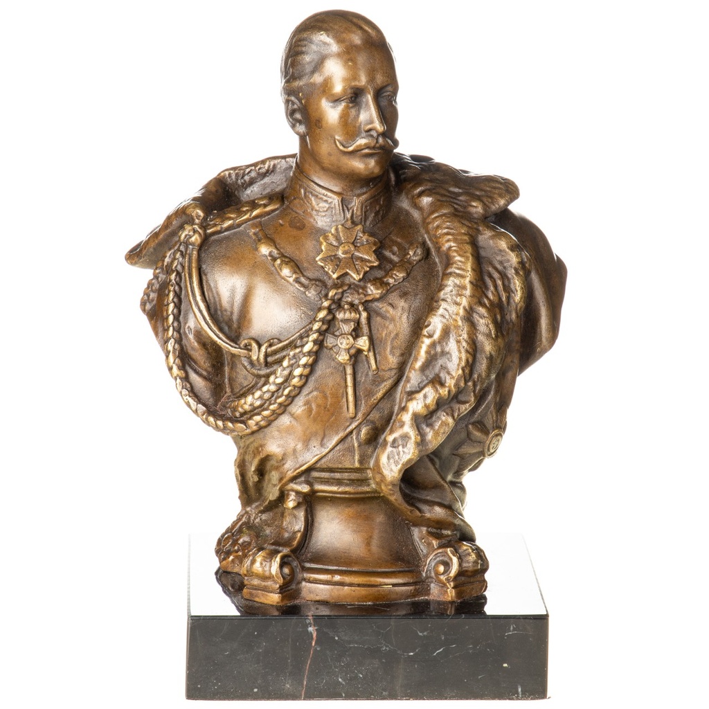 [LA-1822752] Bronzeskulptur Bronzefigur Büste Kaiser Wilhelm II.