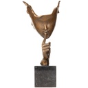 Moderne Bronzefigur Abstraktes Gesicht