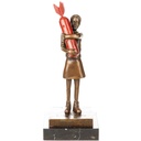 Moderne Bronzefigur Bomb Hugger nach Banksy