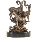 Bronzeskulptur Bronzefigur Steinböcke