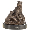Bronzeskulptur Bronzefigur Bärenfamilie
