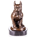 Bronze Bronzeskulptur Bronzefigur Skulptur Figur Hund Französische Bulldogge