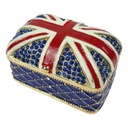 Pillendose Pillendöschen Dose Döschen Schatulle Zinn emailliert Britische Flagge