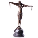 Bronze Skulptur Figur Bronzeskulptur Bronzefigur Scarf Dancer Weiblicher Akt nach D.H.Chiparus Art-Deco-Stil