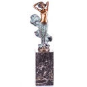 Bronze Marmor Bronzeskulptur Bronzefigur Skulptur Figur Weiblicher Akt Mehrfarbig Farbig