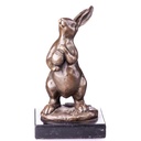 Bronze Skulptur Figur Bronzeskulptur Bronzefigur Osterhase mit Osterei Ostern