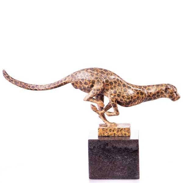 [LA-62573] Bronze Skulptur Figur Bronzeskulptur Bronzefigur Panther Modern Abstrakt-Stil #62573