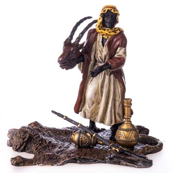 [LA-62604] Bronze Skulptur Figur Bronzeskulptur Bronzefigur Arabischer Händler