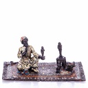Bronze Skulptur Figur Bronzeskulptur Bronzefigur Arabischer Händler Auf Teppich Wiener Art-Stil