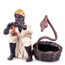 Bronze Skulptur Figur Bronzeskulptur Bronzefigur Arabischer Schlangenbeschwörer Wiener Art-Stil