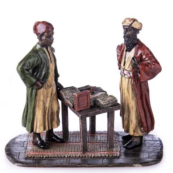 [LA-62638] Bronze Skulptur Figur Bronzeskulptur Bronzefigur Arabische Gelehrte