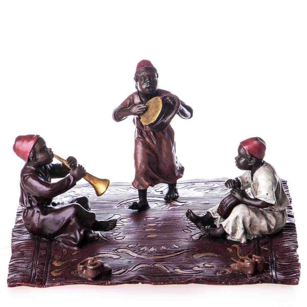 [LA-62643] Bronze Skulptur Figur Bronzeskulptur Bronzefigur Musizierende Kinder Wiener Art-Stil