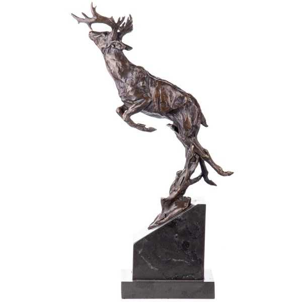 [LA-62658] Bronze Skulptur Figur Bronzeskulptur Bronzefigur Hirsch