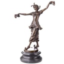 Bronze Skulptur Figur Bronzeskulptur Bronzefigur Tänzerin mit Tüchern Art-Deco-Stil