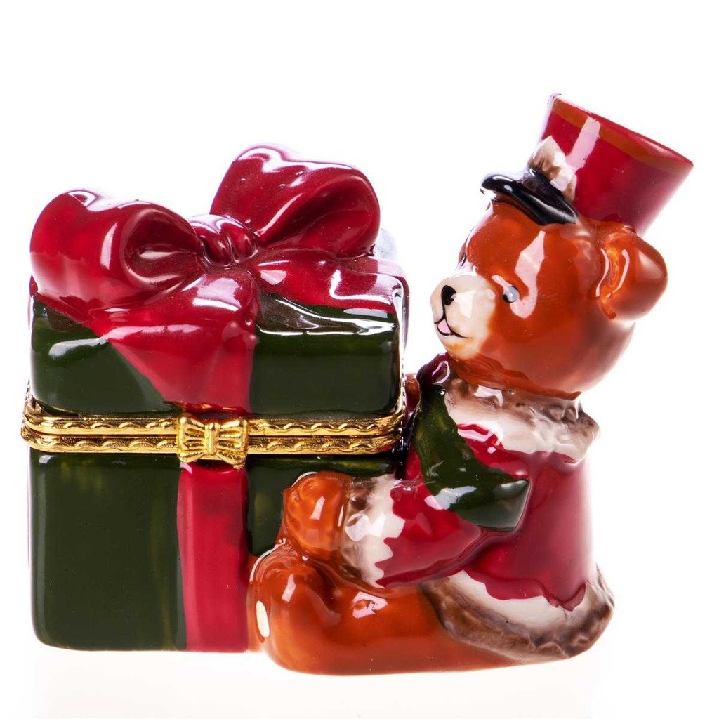 [LA-62736] Döschen Dose Porzellan Teddybär #62736