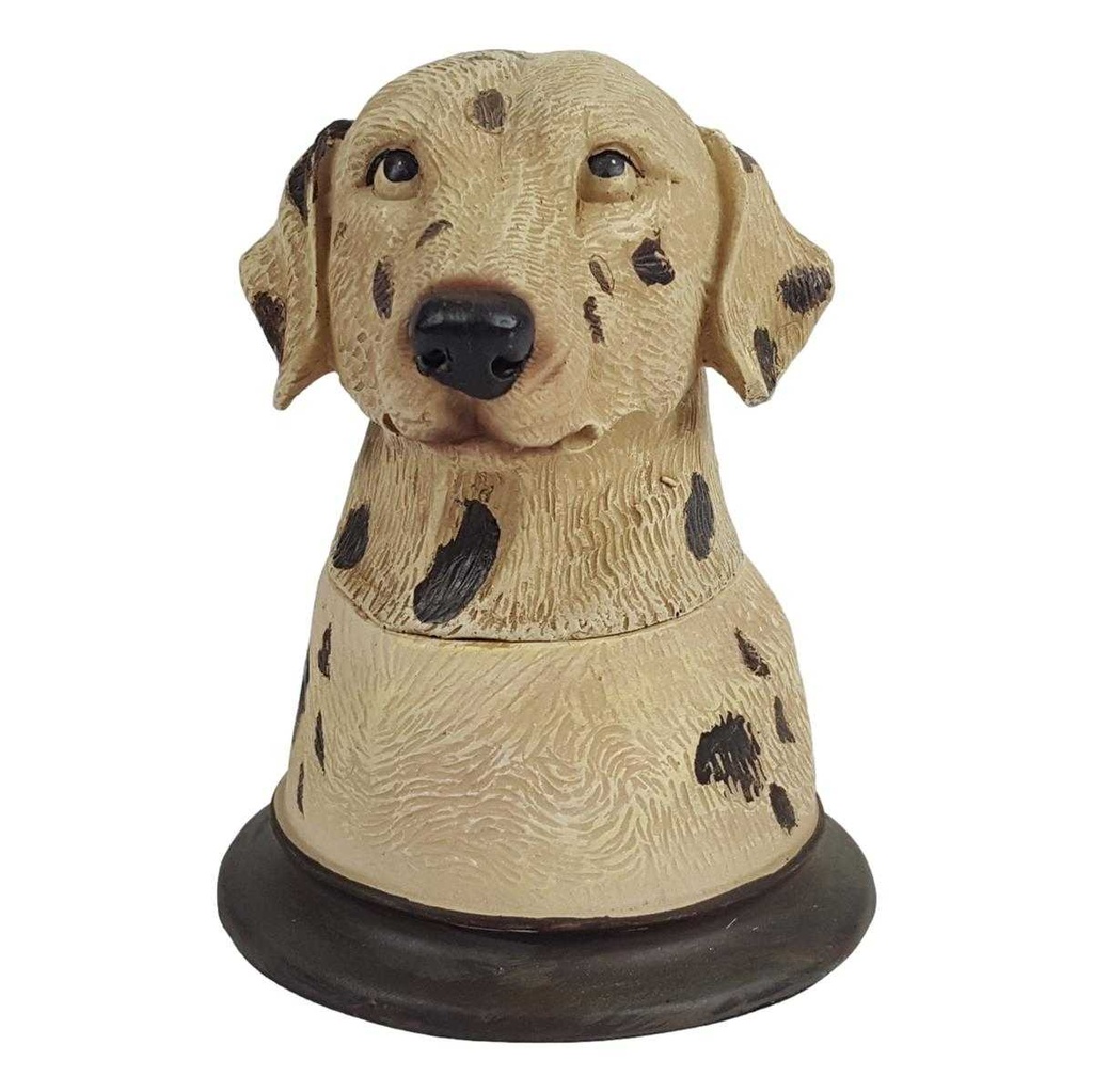 [LA-62752] Figur Skulptur Dose Kunststein Hundebüste