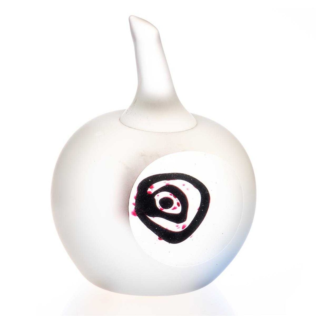 [LA-62804] Skulptur Figur Briefbeschwerer Apfel Glas Murano-Stil