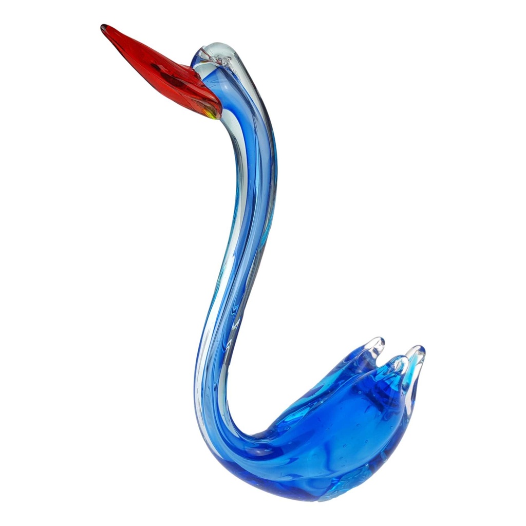 [LA-62809] Skulptur Figur Schwan Glas Murano-Stil